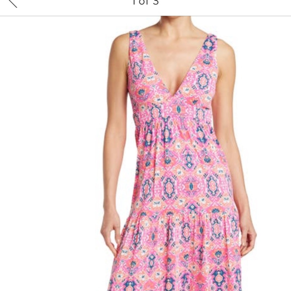 Maaji hot pink geo maxi